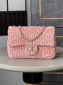 CC original sequins mini flap bag A69900 pink