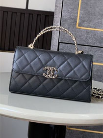 CC original grained calfskin flap phone holder AP3238 black