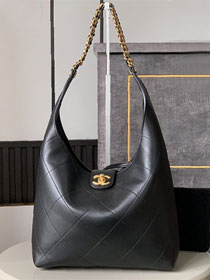 CC original lambskin large hobo handbag AS5425 black