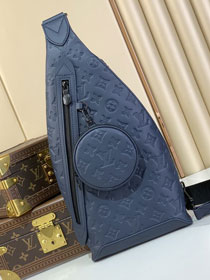 Louis vuitton original calfskin duo slingbag M24467 dark blue