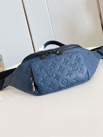 Louis vuitton original calfskin rush bumbag M14784 dark blue