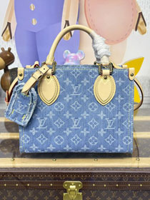 Louis vuitton original denim onthego pm M14633 blue