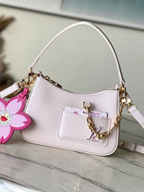 Louis vuitton original epi leather marellini bag M13101 white