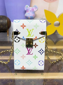 Louis vuitton multicolored canvas phone pouch metis M14098 white