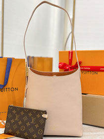 Louis vuitton original calfskin low key hobo handbag PM M14265 walnut