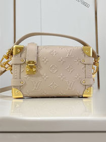 Louis vuitton original calfskin side trunk pm M14571 biscuit