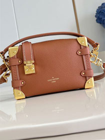 Louis vuitton original soft calfskin side trunk pm M15224 brown