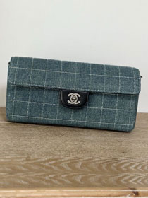 CC original denim clutch with chain AP3314 blue