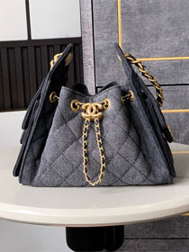 CC original denim 25 mini handbag AS5631 black