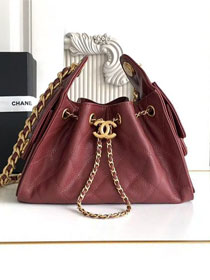 CC original grained calfskin 25 mini handbag AS5631 bordeaux