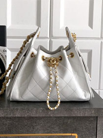 CC original grained calfskin 25 mini handbag AS5631 white