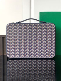 Goyard original canvas compagnon universel A4 bag GY0123 dark blue
