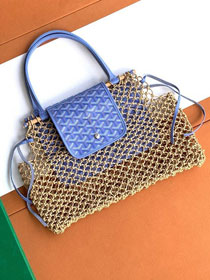 Goyard original raffia mesh aligre bag GY0122 iris