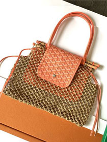 Goyard original raffia mesh aligre bag GY0122 orange