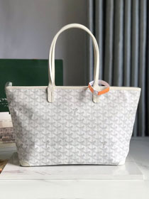 Goyard original canvas artois pm handbag GY0128 white