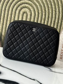 CC original grained calfskin large pouch A31106 black