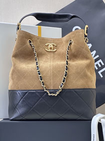 CC original suede calfskin shopping bag AS5636 beige