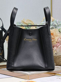 Dior original calfskin medium signature bucket bag M2841 black