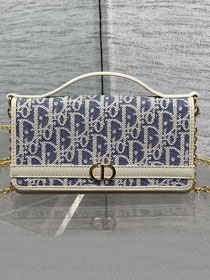 Dior original cotton 30 montaigne cigale pouch S4302 blue