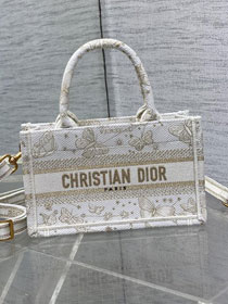 Dior original cotton mini book tote S5573 white