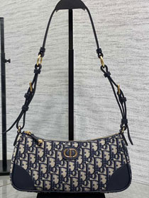 Dior original cotton 30 montaigne wanderlust mini bag S2398 dark blue