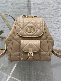 Dior original lambskin small caro backpack M6302 biscuit