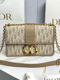 Dior original cotton 30 montaigne chain bag M9208 natural