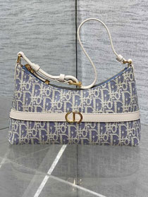 Dior original cotton miss caro cigale mini bag S5232 blue