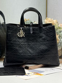 Dior original crinkled calfskin large toujours bag M2833 black