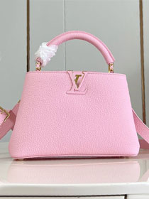 Louis vuitton original calfskin capucines BB handbag M58671 pink