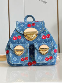 Louis vuitton original denim venice backpack M13679 blue