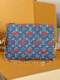 Louis vuitton original monogram denim coussin pm M14978 blue