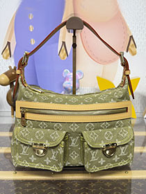 Louis vuitton original monogram denim hobo bag M95213 green