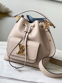 Louis vuitton original calfskin lockme bucket bag M57688 grey