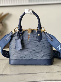 Louis vuitton original epi leather alma BB M14853 dark blue
