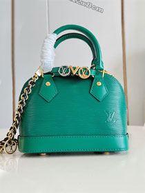 Louis vuitton original epi leather nano alma M14339 green