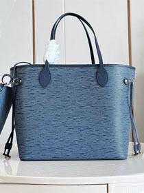 Louis vuitton original epi leather neverfull mm M14856 dark blue