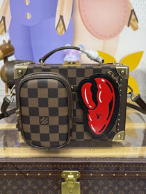 Louis vuitton original damier ebene sawagani trunk N40765