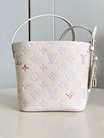 Louis vuitton original calfskin all in BB handbag M25673 dream beige