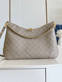 Louis vuitton original calfskin boulogne GM bag M25854 grey