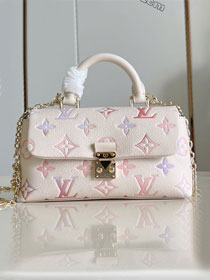 Louis vuitton original calfskin nano madeleine bag M25596 dream beige