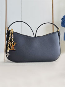 Louis vuitton original calfskin pochette LV bloom M25525 black