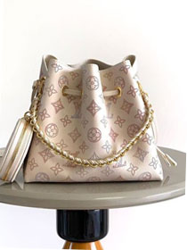 Louis vuitton original mahina leather bella bucket bag M15114 cream