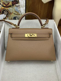Hermes original chevre mini kelly 19 bag KG0019 quebracro