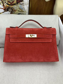 Hermes original suede calfskin mini kelly 22 clutch K0012 