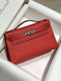 Hermes original swift leather mini kelly 22 clutch K0012 red