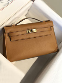 Hermes original swift leather mini kelly 22 clutch K0012 sesame