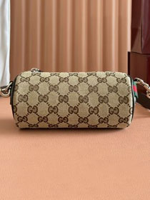 GG original canvas mini cylinder bag 834269 brown