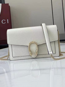 GG original calfskin dionysus wallet on chain 837373 white