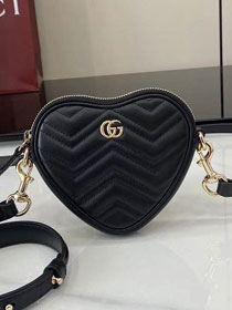 GG original calfskin marmont mini shoulder bag 837753 black